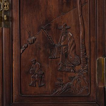 A hardwood cabinet, China, 20th century.