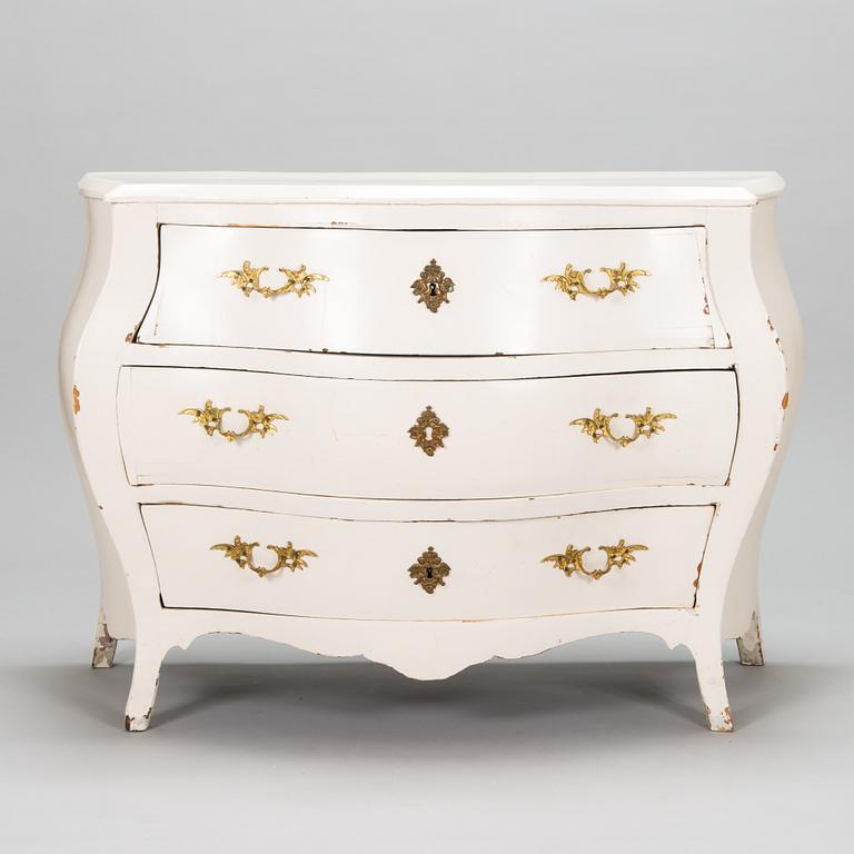 A Swedish rococo chest of drawers, mid 18th century.