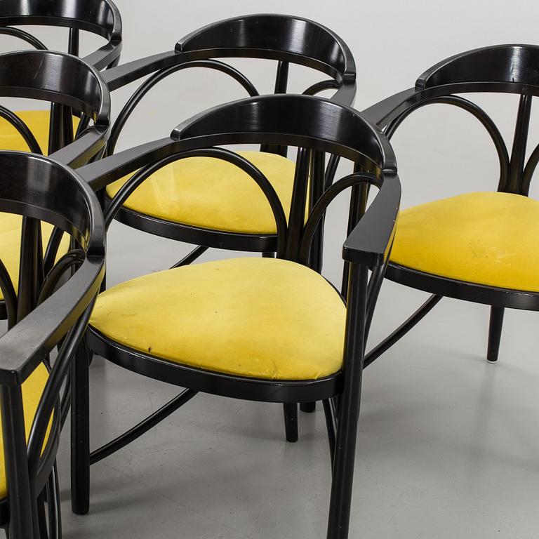 KARMSTOLAR, 6 st märkta; Thonet 1900-talets andra hälft.