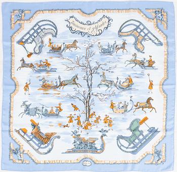 Hermès, scarf, "Traineaux et Glisades".