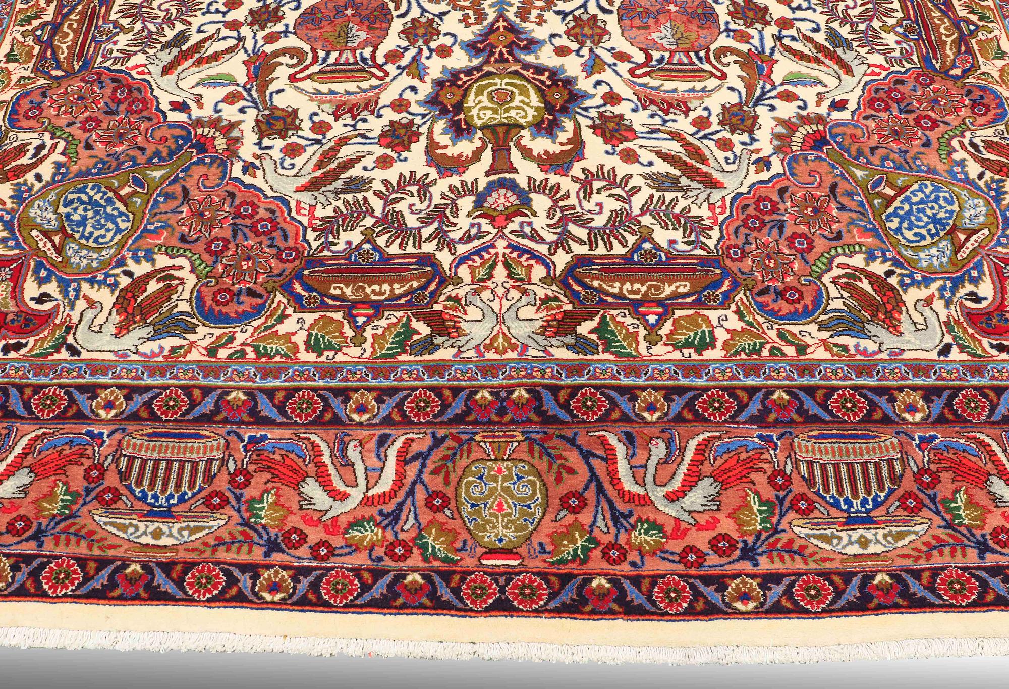 A CARPET Figural Kashmar, around 390 x 295 cm.
