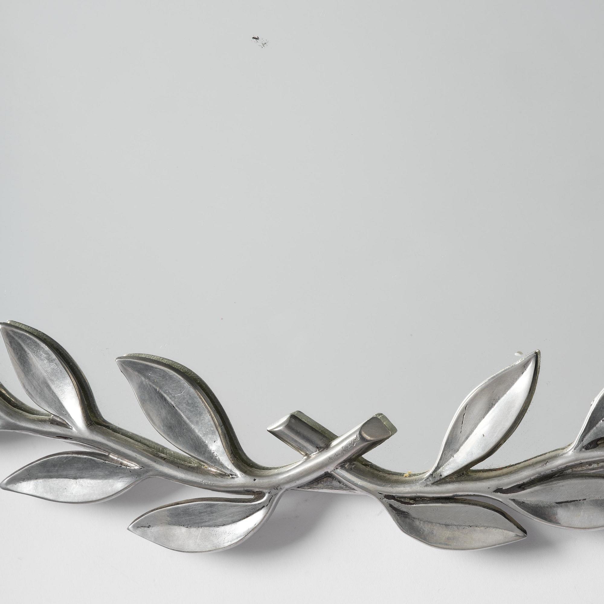 Estrid Ericson, a pewter framed mirror, model "A 2492", Svenskt Tenn, Stockholm, 1957.