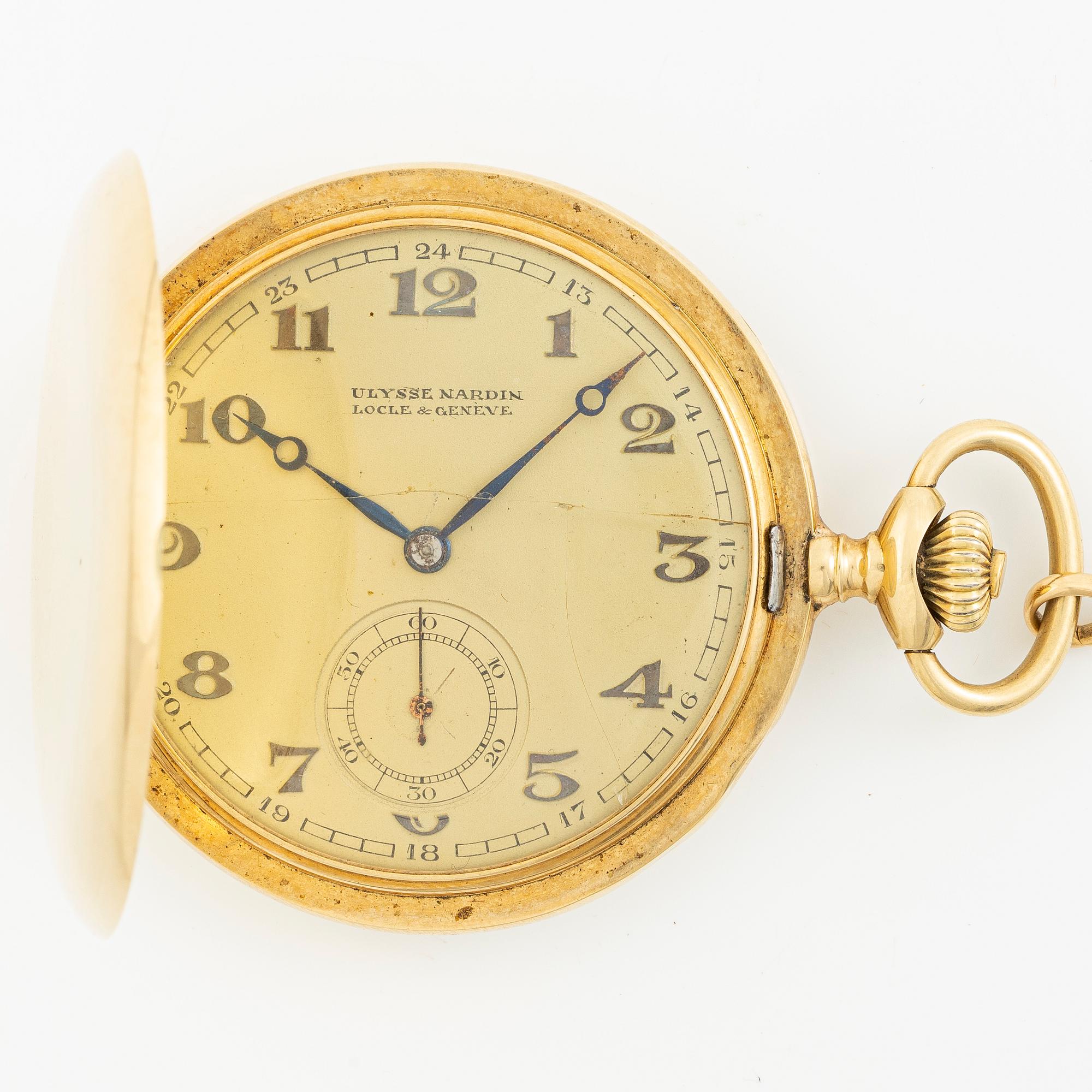 Ulysse Nardin, pocket watch, hunter, 52 mm.