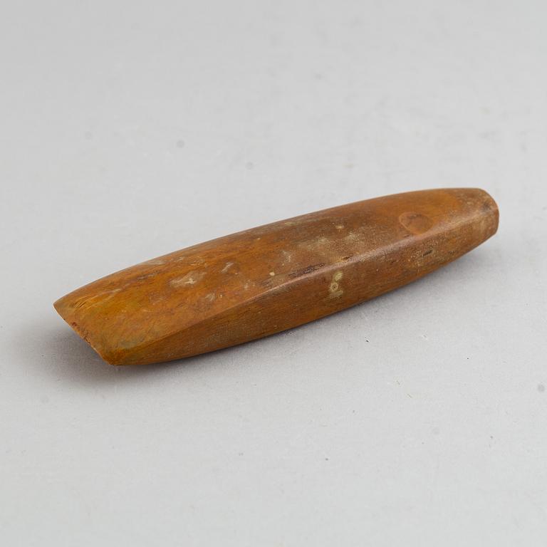 A neolithic flint axe.