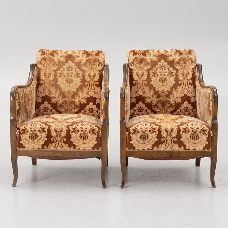 A pair of armchairs, Sweden, 1920s/30s.