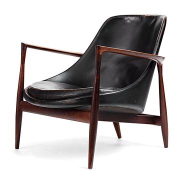 Ib Kofod-Larsen, a palisander "Elisabeth", easy chair, model "U 65", Christensen & Larsen, Copenhagen, Denmark, 1950-60's.