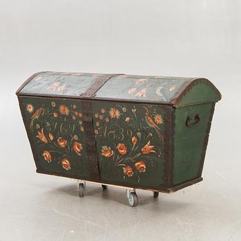 A Swedish painted coffin dated 1839.