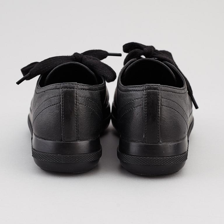 PRADA, two pairs of leather sneakers, size 35,5.