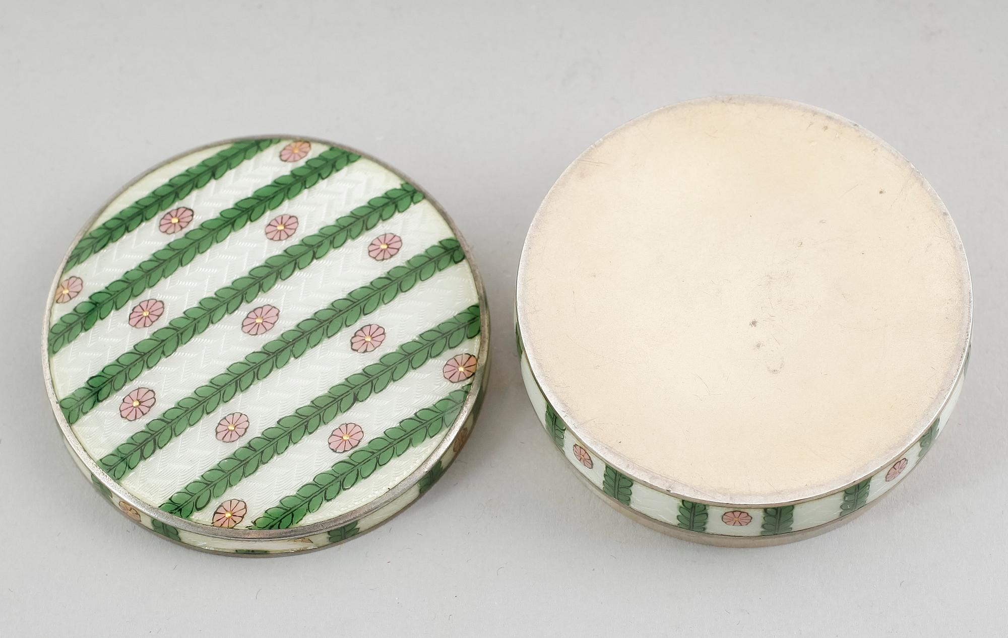 LOCKDOSA, förgyllt silver, svenska importstämplar, 1900-talets första hälft.