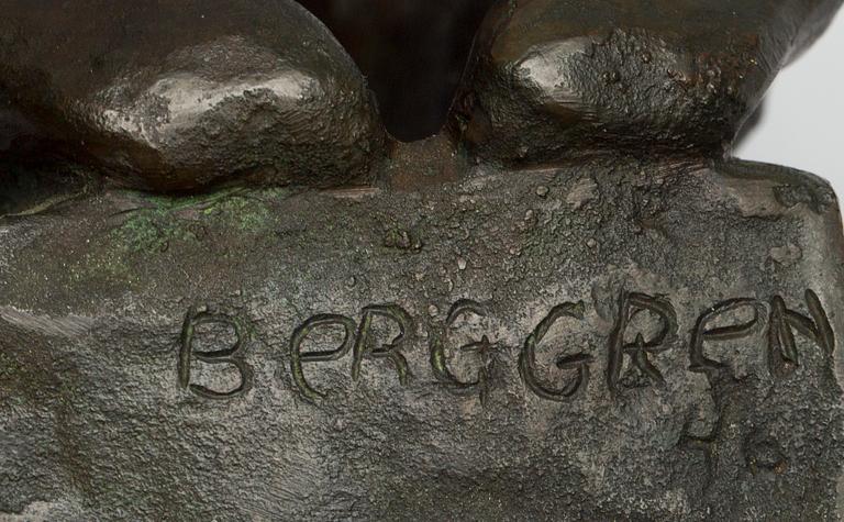 SIGGE BERGGREN, skulptur, brons, signerad.