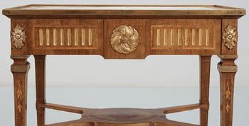 A Gustavian table signed by G Iwersson. Probably private property of Crown Prince Karl (XIV) Johan or Oscar (I).