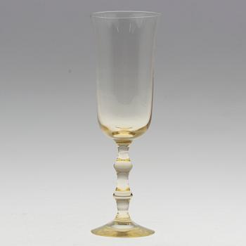 SIMON GATE, 12 'Salut' champagne glasses form Orrefors Sandvik.