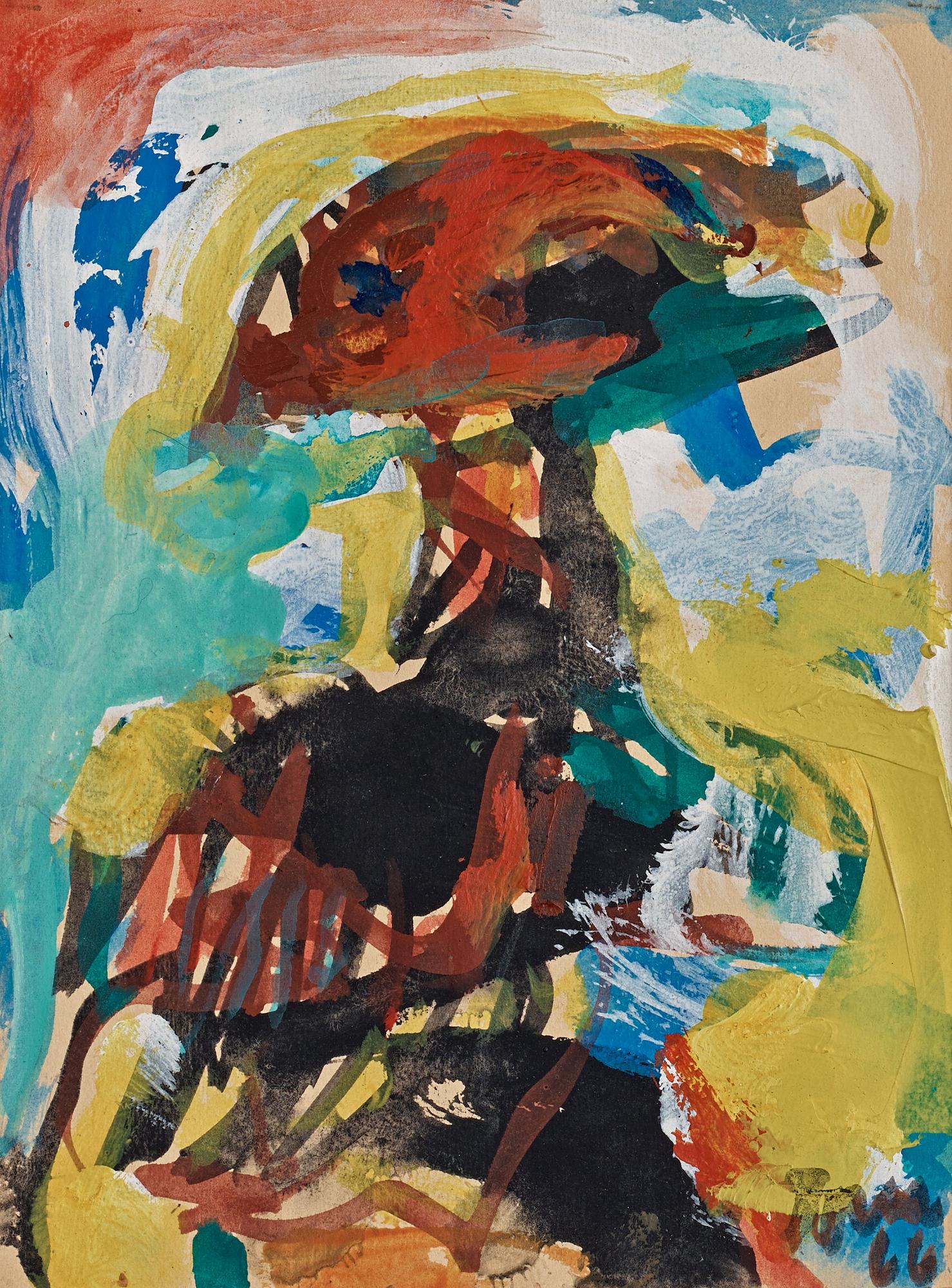Asger Jorn, Composition with figure. - Bukowskis