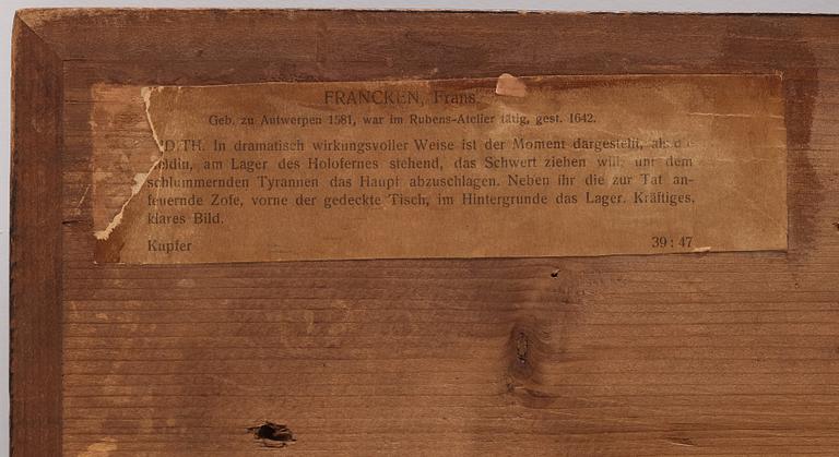 Frans Francken II Hans ateljé, Judith och Holofernes.