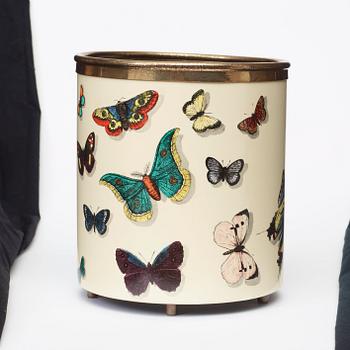 A Piero Fornasetti 'Farfalle' waste paper bin, Milan, Italy.