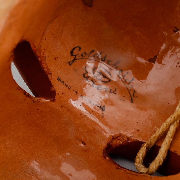 VÄGGRELIEF, lergods, Goldscheider, Wien, 1900-talets mitt.