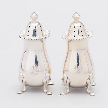 An 8-piece spice set in silver, Adie Brothers Ltd, Birmingham, England 1961-1962.