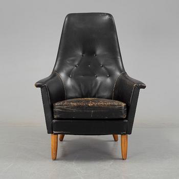 A leather easychair 1950/60s.