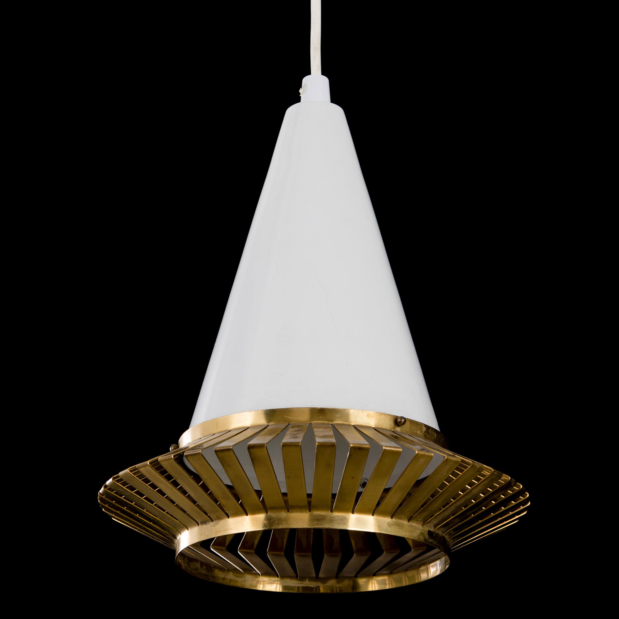 A mid-20th century pendant K 2-1 light for Idman, Finland.