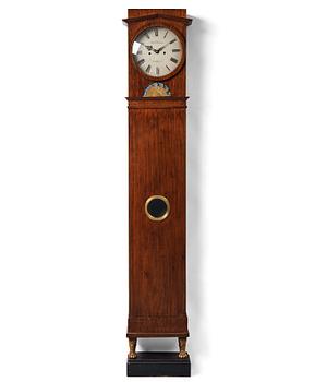 79. A Swedish Empire early 19th century longcase clock.