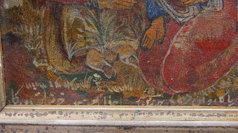 OKÄND KONSTNÄR. Olja på pannå. 1900-tal.