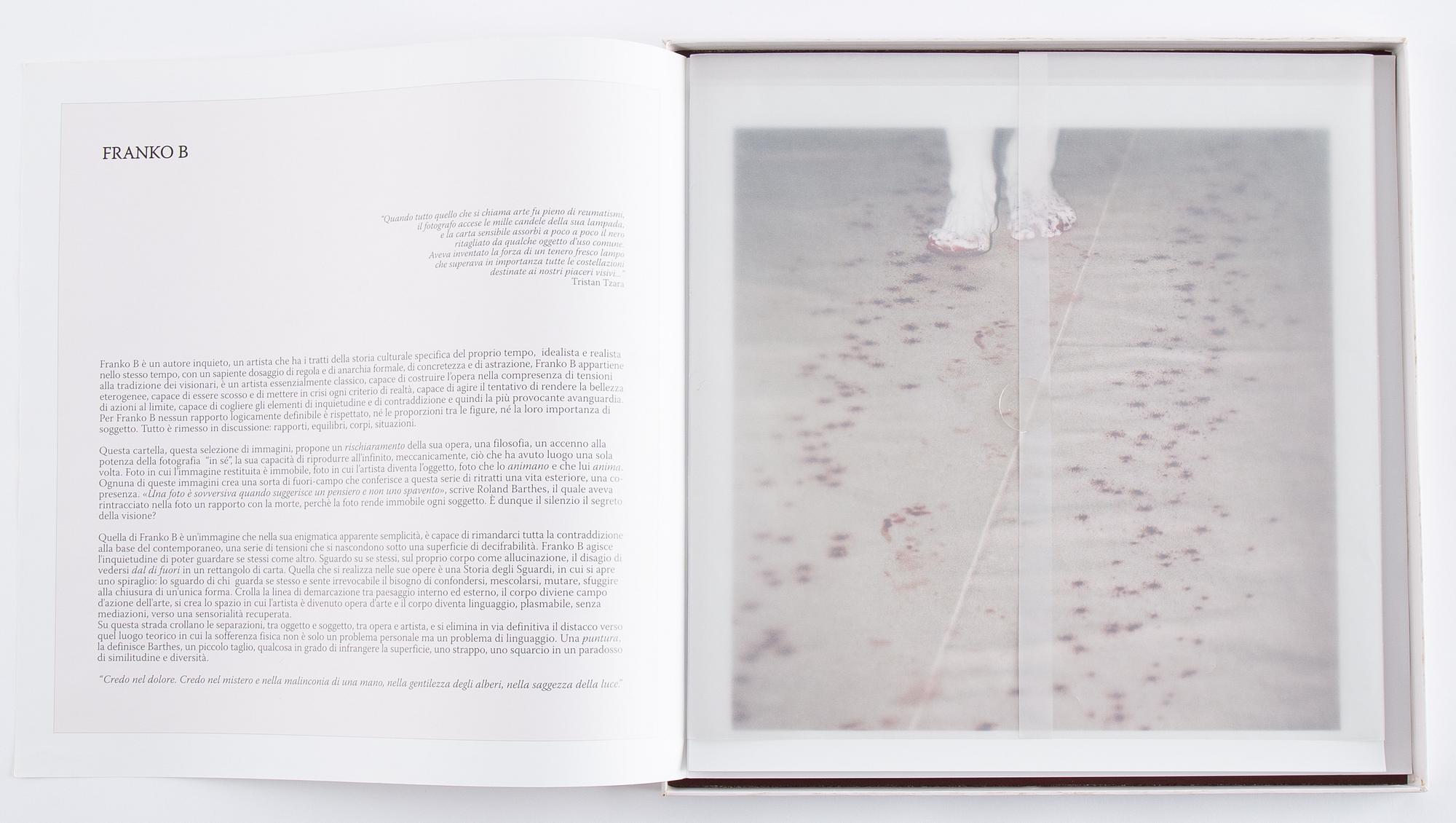 Franko B, complete boxed set with 10 prints by Franko B and text by Francesca Alfano Miglietto.