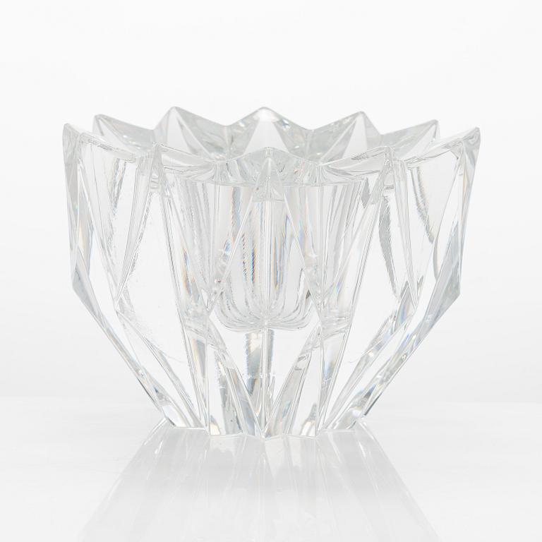 Aimo Okkolin, skål, "Näckros", signerad Aimo Okkolin, Riihimäen Lasi Oy.