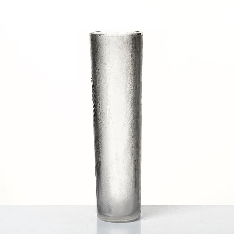 Vicke Lindstrand, a cut, engraved and "iced" acid etched glass vase, Orrefors 1937, model LA 1845.