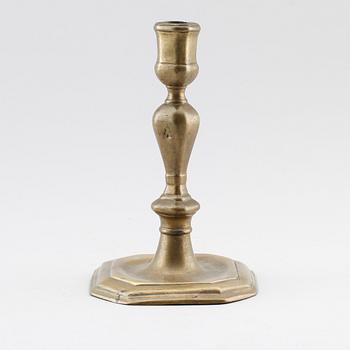 LJUSSTAKE, mässing, 1700-tal.