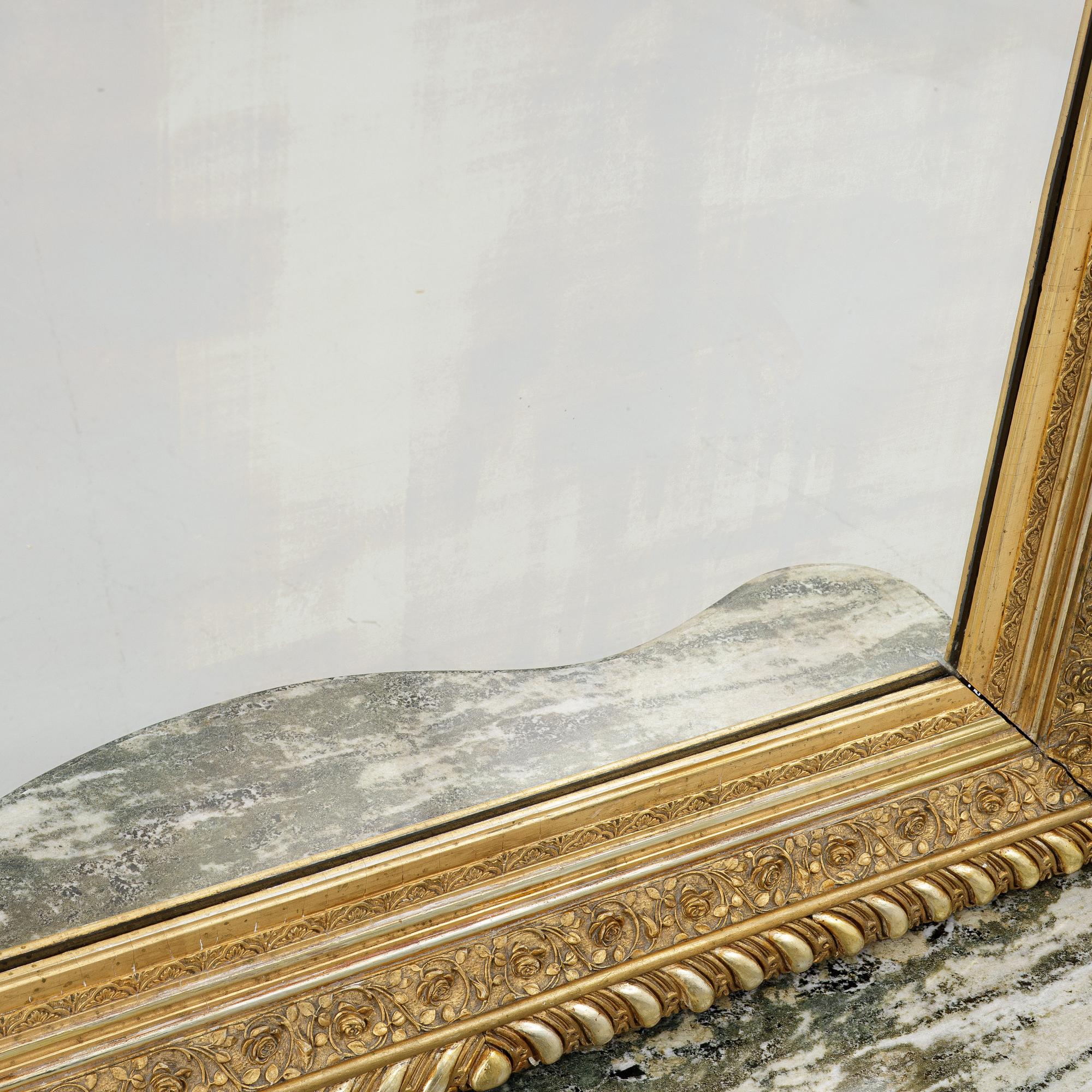 Spegel med konsolbord, 1800-talets slut.