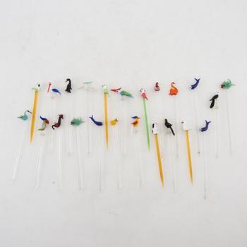 Drink set with ice bucket, cooler, glasses, etc. first half/mid 20th century.