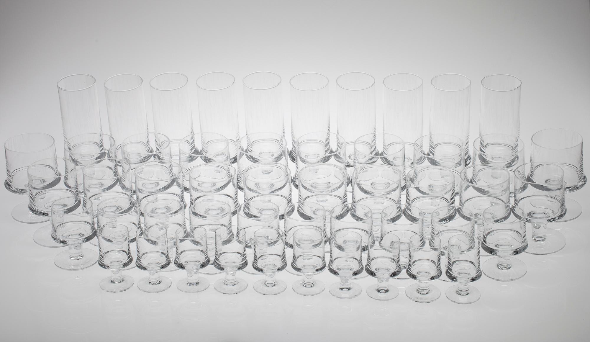 GLASSERVIS, 50 delar, "Marski" Tapio Wirkkala.