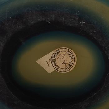 Emile Gallé, bordslampa, överfångsglas, Étabilssements Gallé, Nancy Frankrike 1920-tal.