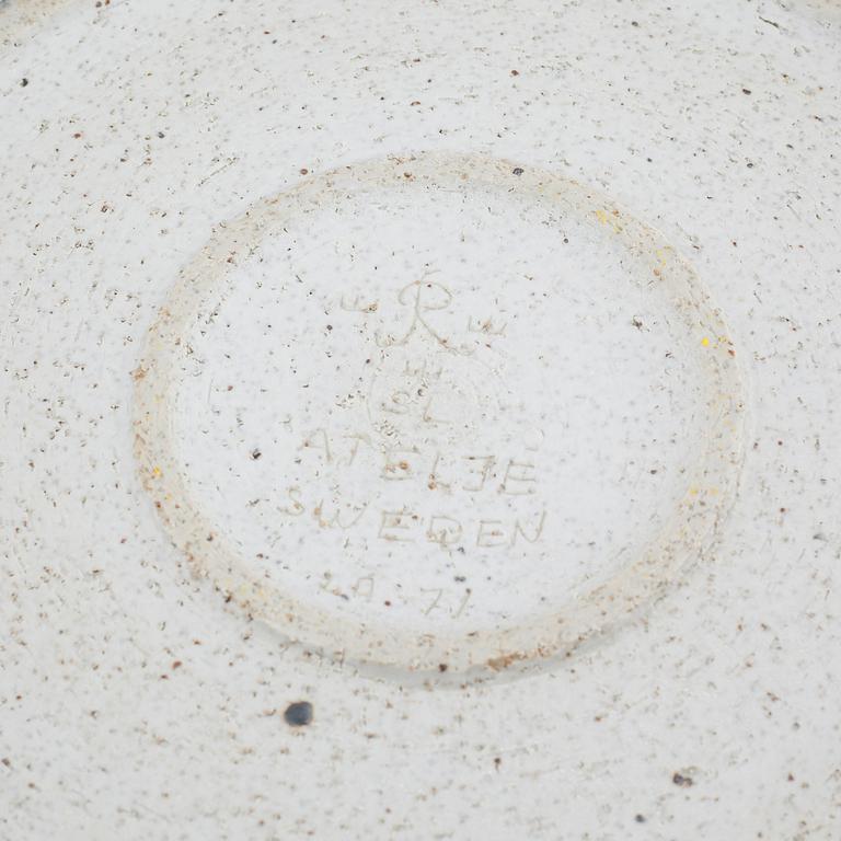 SYLVIA LEUCHOVIUS, skål, chamotterat stengods, Rörstrands Ateljé, signerad SL och daterad -71.
