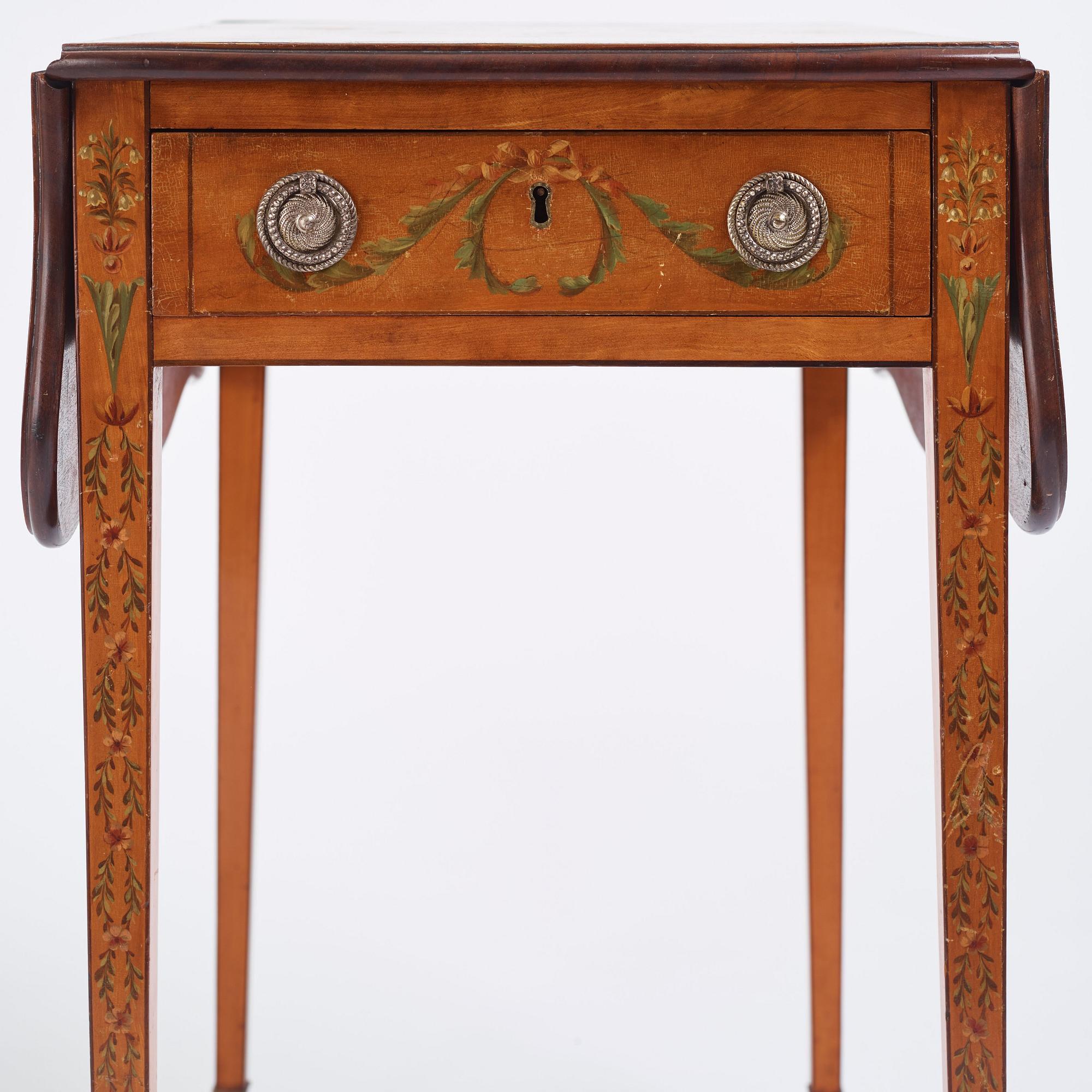 Klaffbord, s.k Pembroke table, England 1800-tal, Sheratonstil.