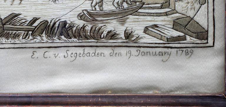 SIDENTAVLA, sign E. C. v. Segebaden den 19 january 1789.