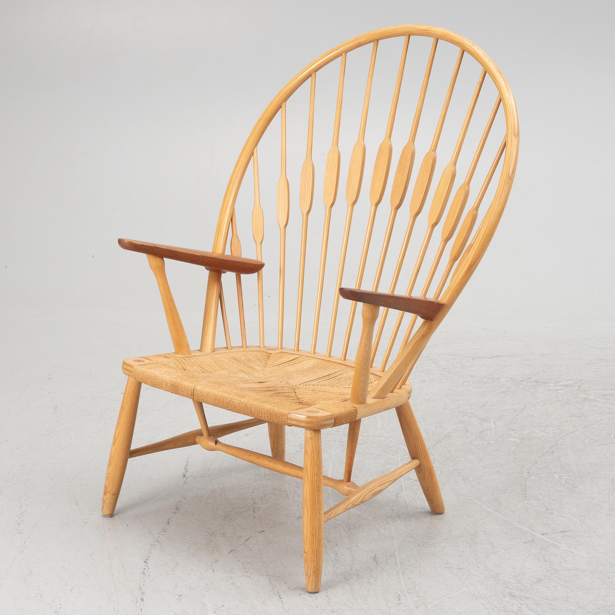 Hans J. Wegner, armchair, "Peacock chair", Johannes Hansen, Copenhagen, Denmark.