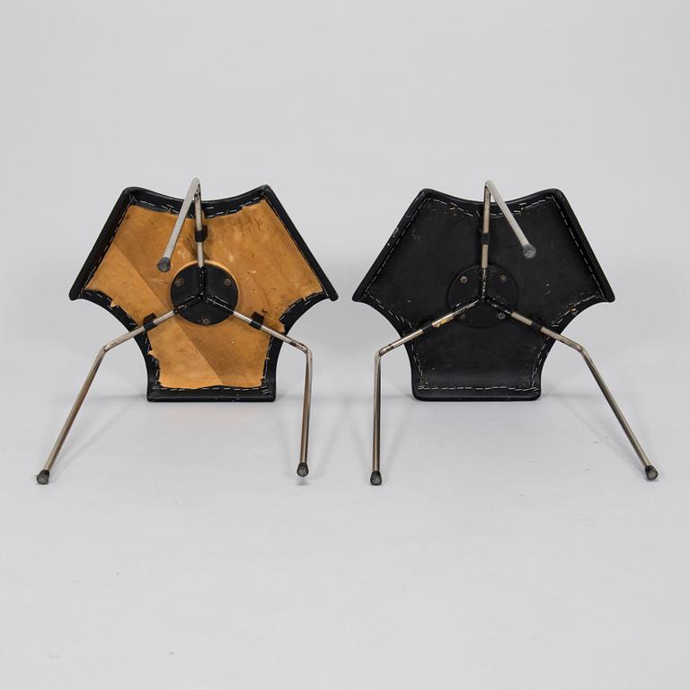 Rolf Erik Nyman, four 1950s model 47 stools for Sope Kaluste Oy.