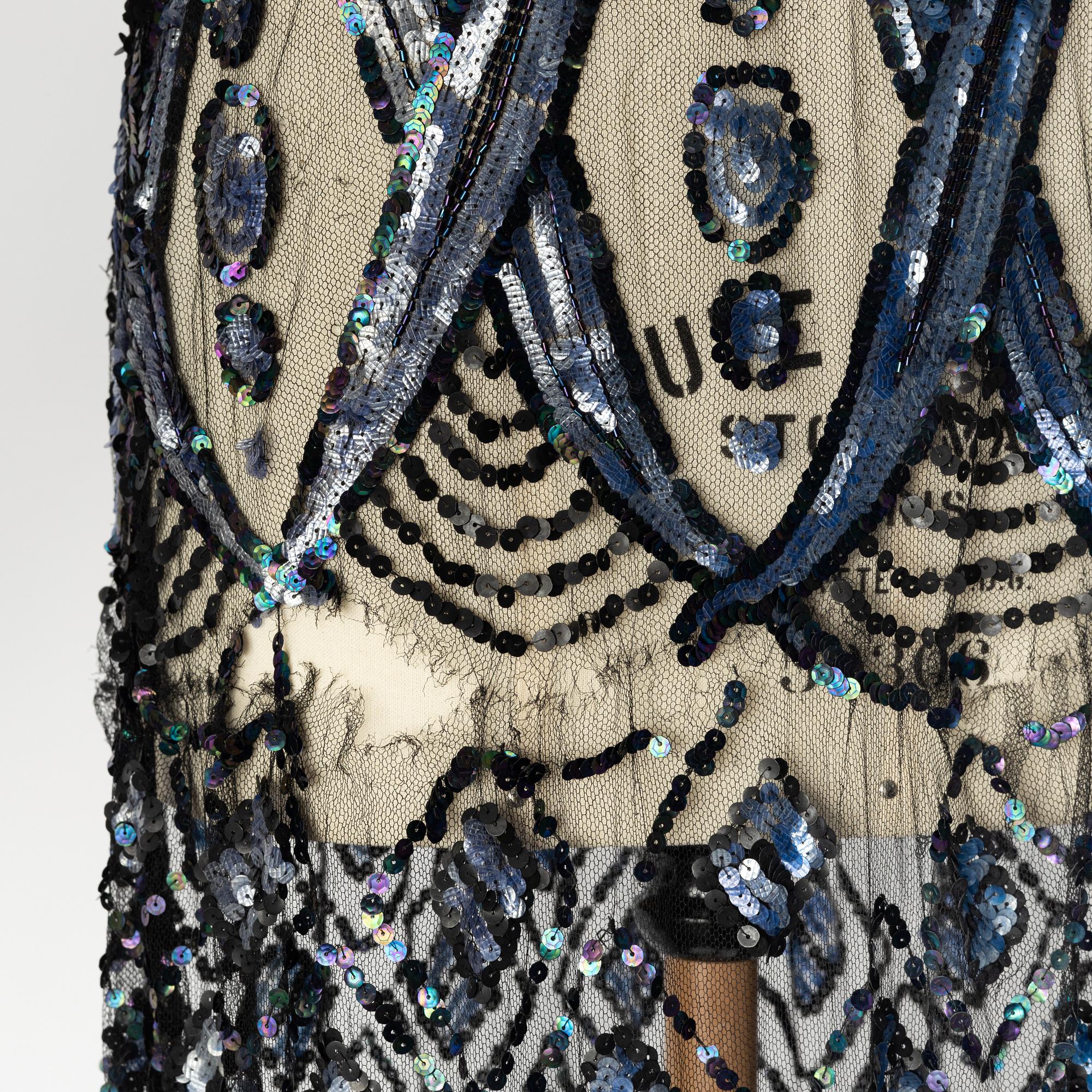 A sequin embroidered 1920's dress.