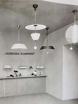 Erik Tidstrand, a ceiling lamp, model "28307", Nordiska Kompaniet, 1930s.