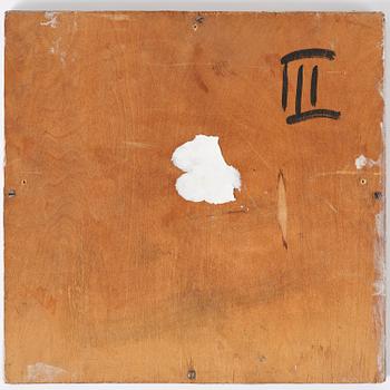 An underglazed ceramic tile, Iznik, Ottoman Empire, 17th century.