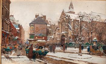 357. Eugène Galien-Laloue, "L'Eglise Saint-Médard rue Mouffetard".