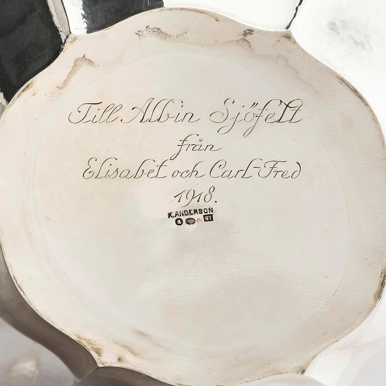 Karl Anderson, a silver coffee- and teaset, 4 pieces, Stockholm, Sweden 1918.