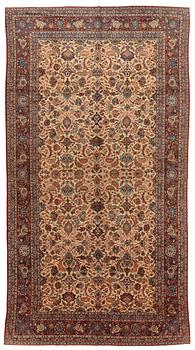 304. A carpet, semi-antique, Kashan so called Dabir, cork wool, ca 460 x 250 cm.