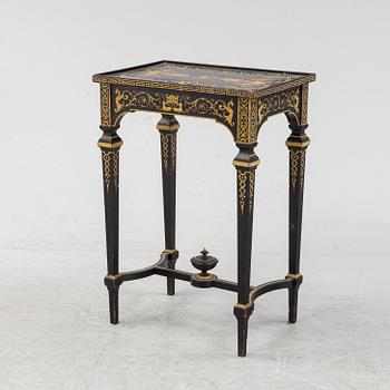 Bord med skrin, Ersbach und Hausness Blechwarenfabrik, Dresden, 1880-tal.