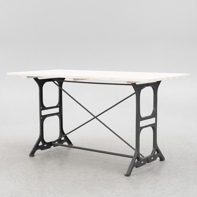 A contemporary garden table.
