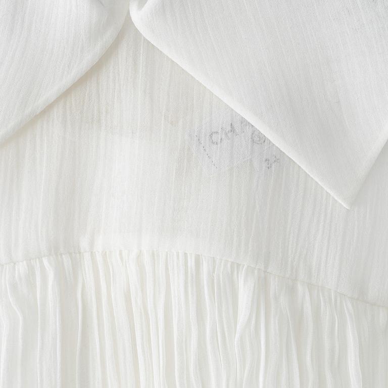 Chanel, a white silk blouse, french size 34.