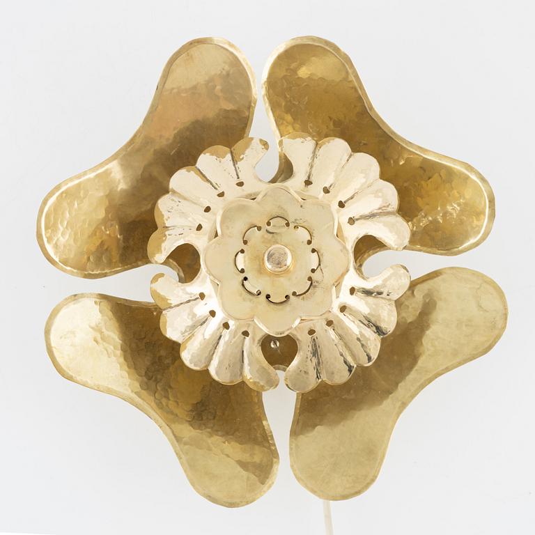 Lars Holmström, wall sconce, brass, Arvika, mid-20th century.