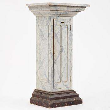 A Swedish column-shaped cabinet late 19 th century.