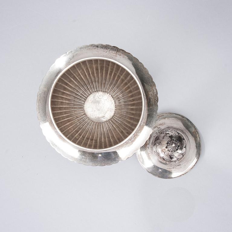 SOCKERSKÅL, silver, empire, Carl Fredrik Seseman, Arboga 1818. Vikt 685 g.